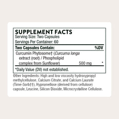 THORNE Curcumin capsules close-up highlighting Meriva absorption feature