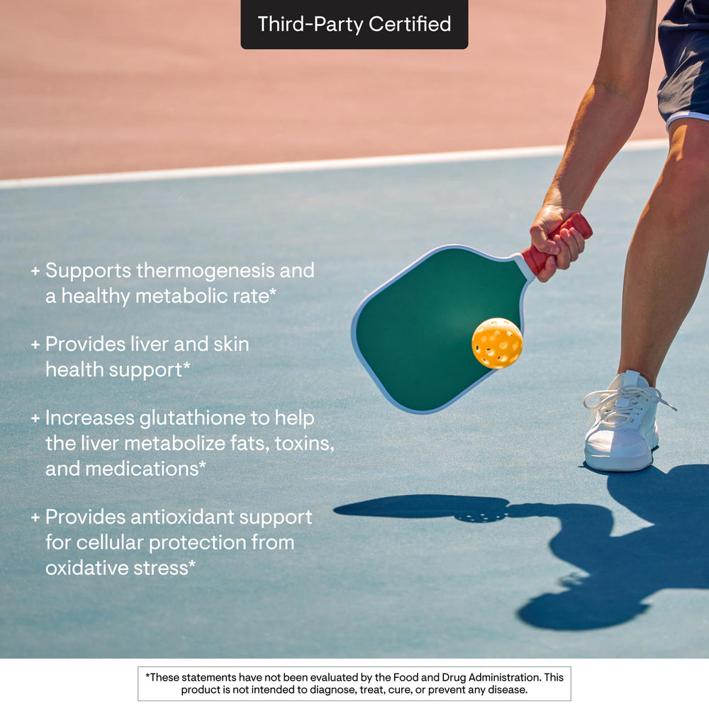 THORNE third-party certification seal confirms label accuracy