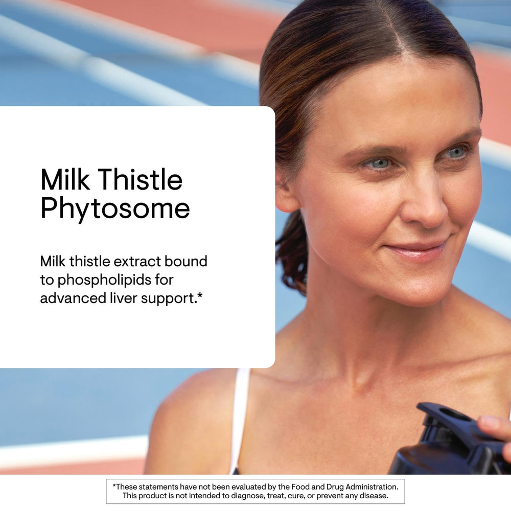 Liver health concept art representing Thorne Milk Thistle Phytosome benefits.