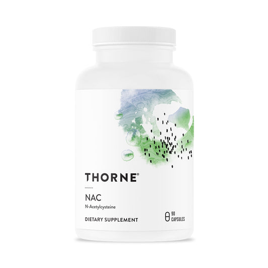 THORNE NAC 500mg bottle front for daily immune support and ease of use