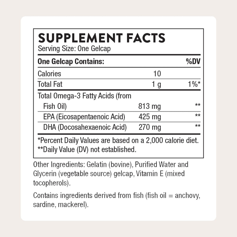 THORNE Super EPA bottle pour illustrating easy daily omega-3 intake