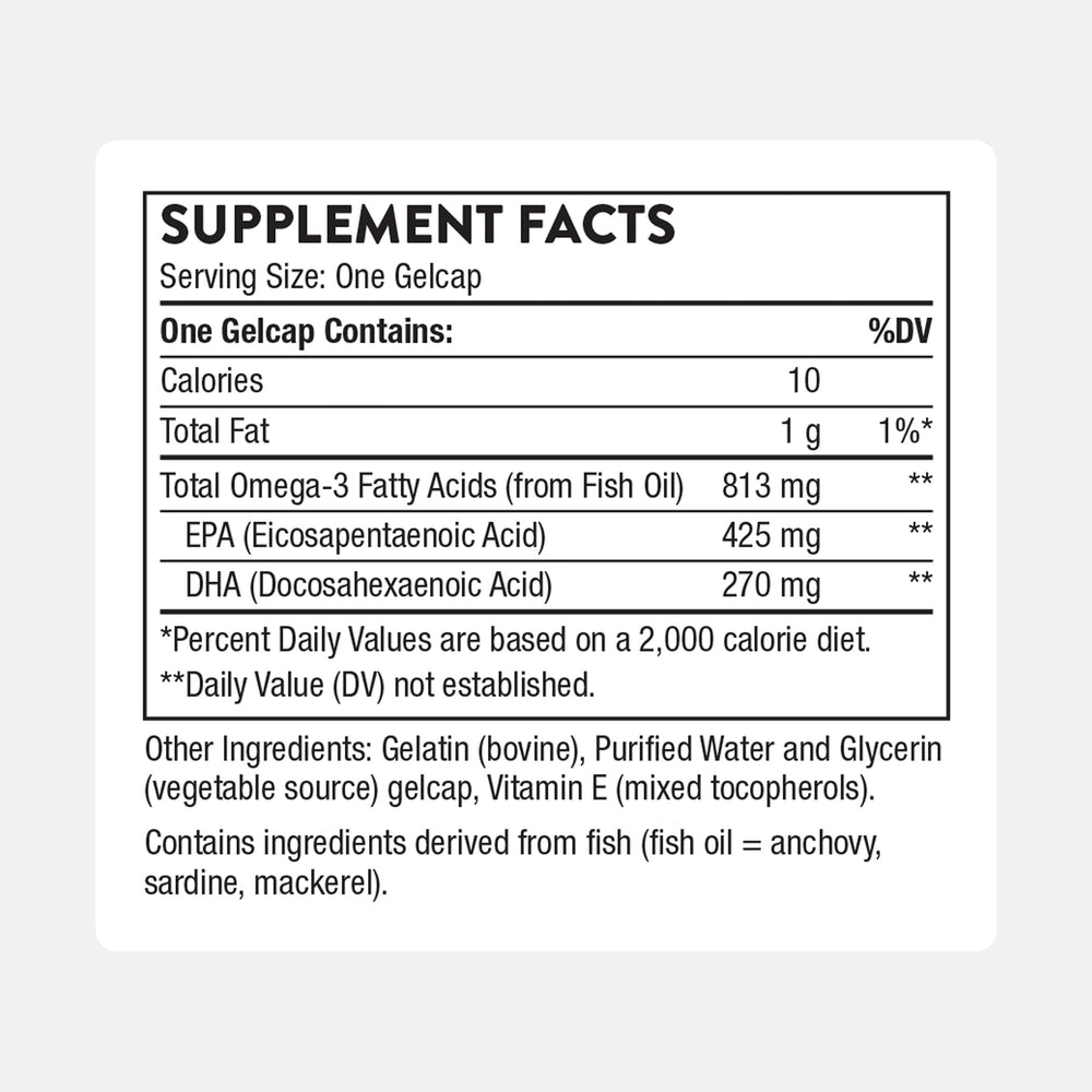 Close-up of Thorne Super EPA softgels for easy daily intake.