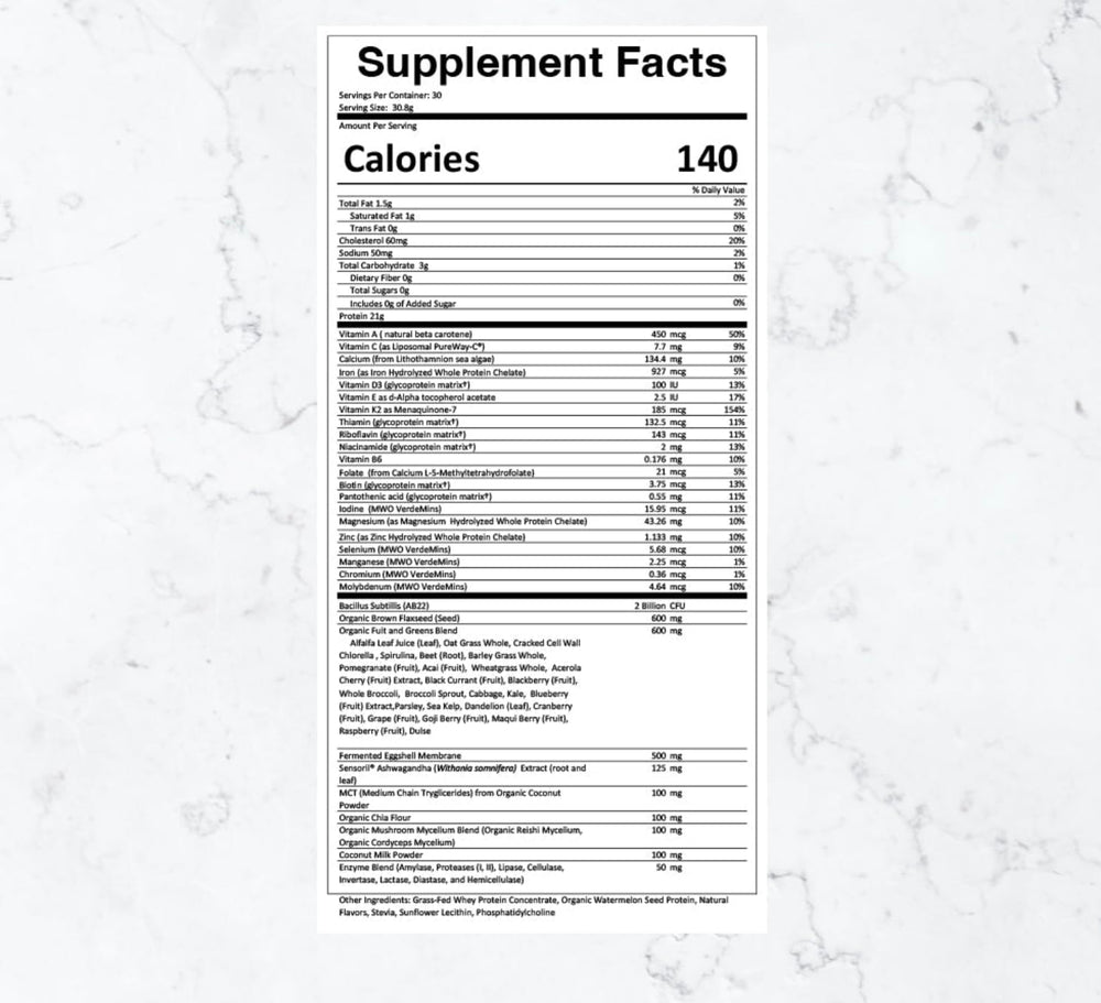 Serving of THREAD Daily Fuel ready to mix after training.