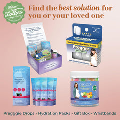 Three Lollies Preggie Drops Plus bottle emphasizes a convenient 100-count supply.