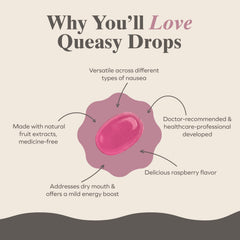Three Lollies Queasy Drops open pack shot emphasizing convenient 3-pack value