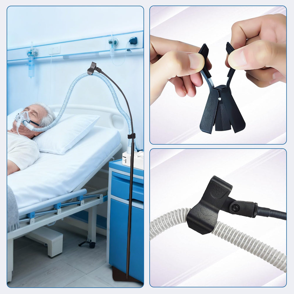 ThreeDokke CPAP hose holder adjustable height for comfort