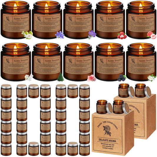 Threlaco 100-pack scented candles bulk for gifts with varied aromas and long-lasting burn.