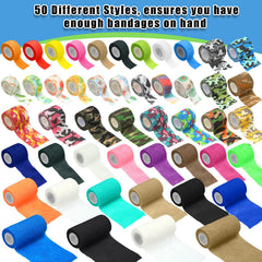Threlaco neon-style bandage wrap shows breathable non-woven comfort against skin.