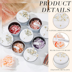 Threlaco white dried flowers paired with candles for chic decor.