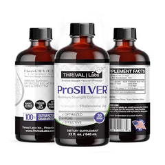 Thrival Labs ProSILVER amber bottle top with protective cap maintaining potency