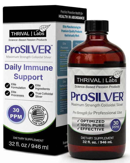 Thrival Labs ProSILVER bottle front view for easy daily use