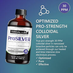 Thrival Labs ProSILVER being poured into a glass for dosing