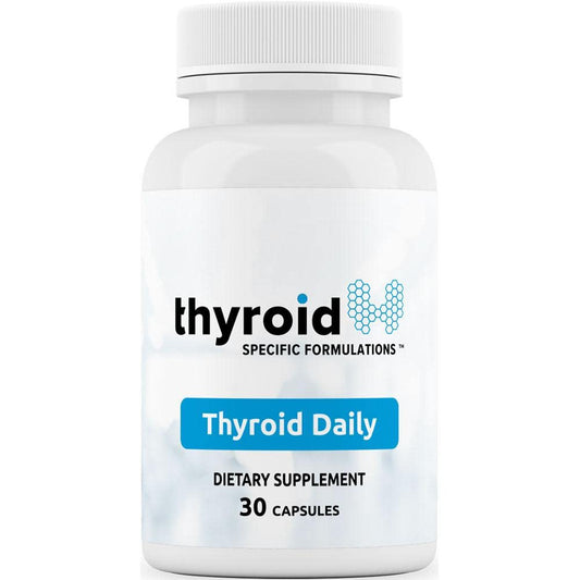 Thyroid Daily bottle front view for convenient daily thyroid support.