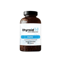 Thyroid Specific Formulations D3/K2 bottle close-up for daily wellness.