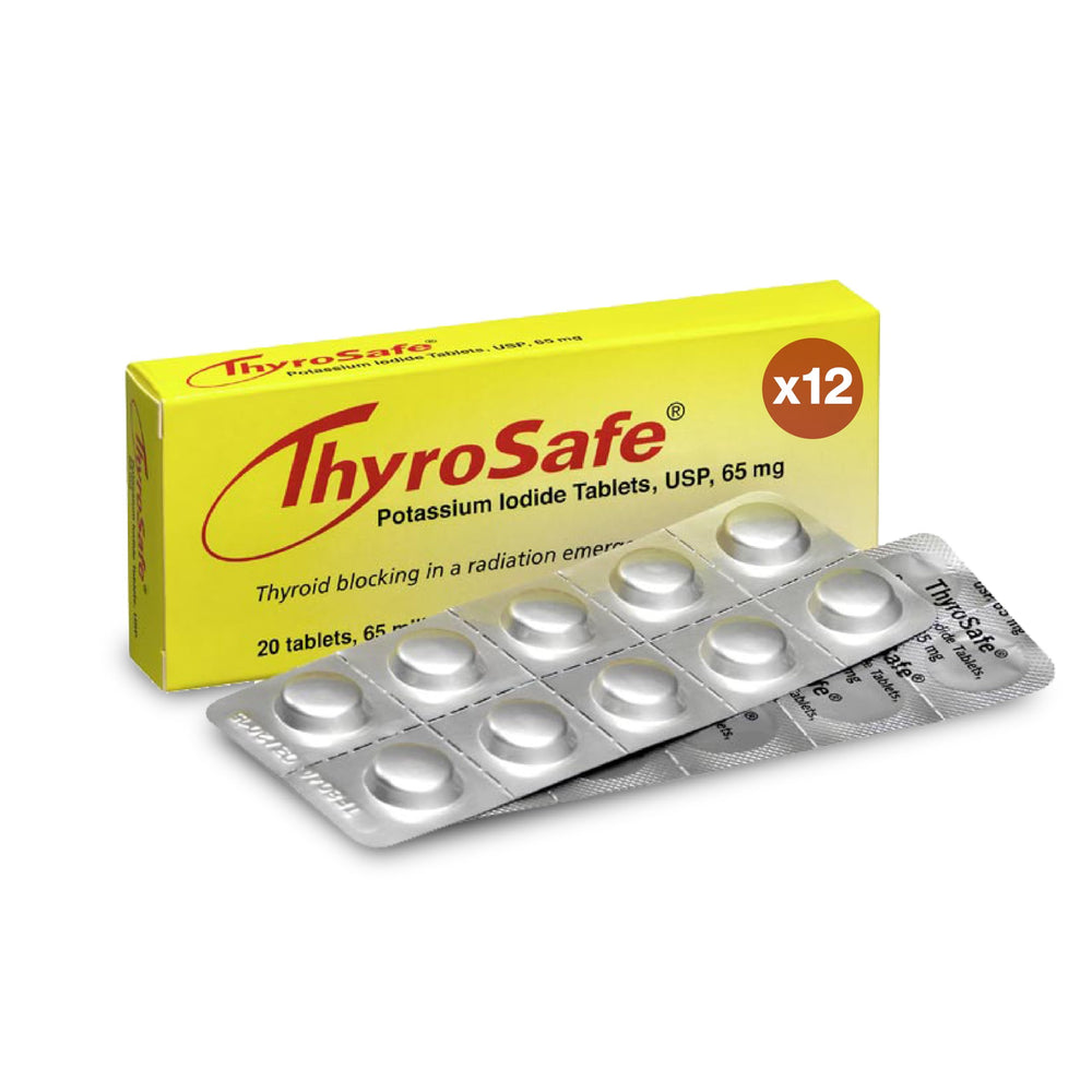 THYROSAFE bottle pour showing easy-dose tablet bottle for family readiness