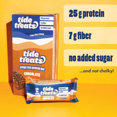 Desk drawer with Tidetreats Crispy Rice Bar for study session.