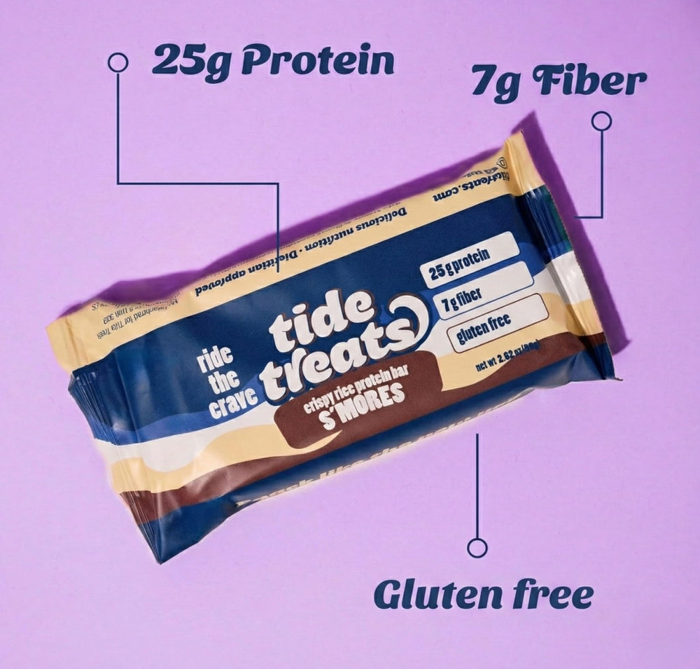 Tidetreats Crispy Rice Bar back packaging reveals ingredients and gluten-free claim
