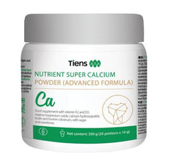 TIENS Nutrient Super Calcium Powder container showing 250g size for bone support