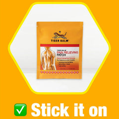 Tiger Balm Patch shoulder relief illustration showing tension relief