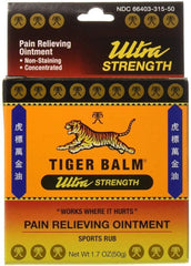 Tiger Balm Sport Rub texture visible on skin during treatment