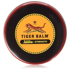 Closeup of Tiger Balm Sport Rub tube showing strong herbal formula