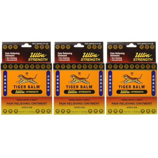 Tiger Balm Sport Rub Ultra Strength jar front view for fast cooling relief