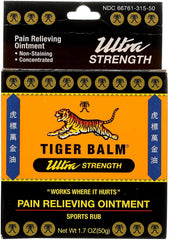 Tiger Balm Sport Rub Ultra Strength pack of four tubes ready for workouts and recovery