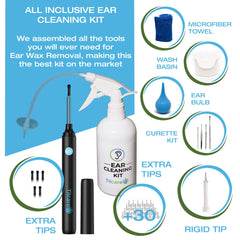 Tilcare irrigation washer system for gentle at-home ear cleansing