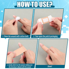 Timgle 1x3 inch bandages cover common scrapes comfortably.