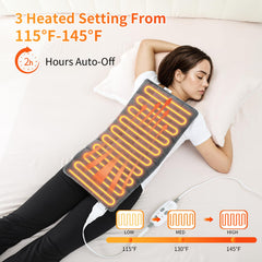 TiMiCalda heating pad 12x24 dimension delivers broad, consistent warmth.