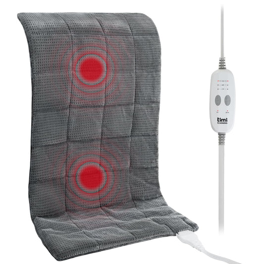 TiMiCalda heating pad back coverage offers full-area warmth for targeted relief.