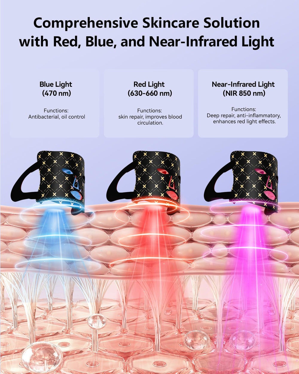 Tinkoola face mask remote control enables easy adjustments of modes and settings.