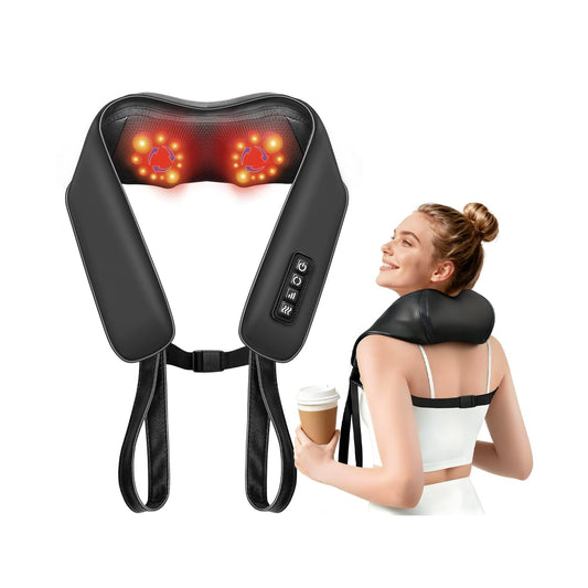 TISSCARE neck massager with deep tissue Shiatsu for neck relief and comfort.