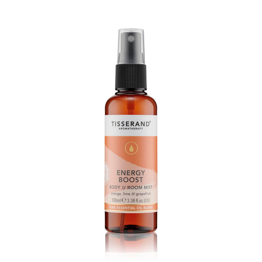 Tisserand Moodfix Mist bottle showing citrus blend for quick energy lift.