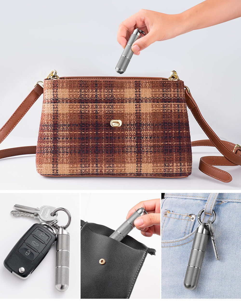 TISUR durable metal pill organizer suitable for outdoor use and daily errands.
