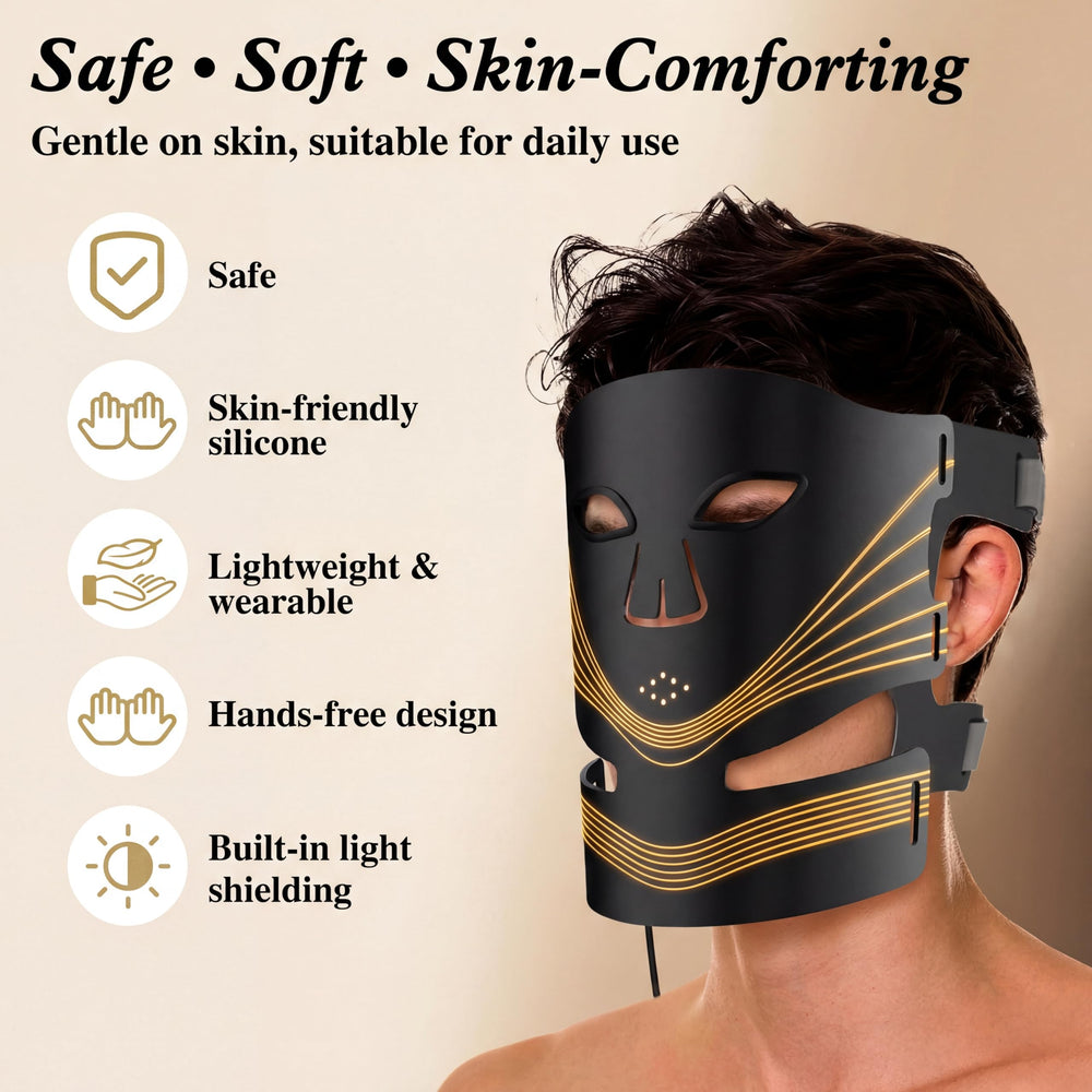 Ergonomic Tiyeaud mask sits gently on the face and neck.