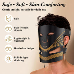 Ergonomic Tiyeaud mask sits gently on the face and neck.