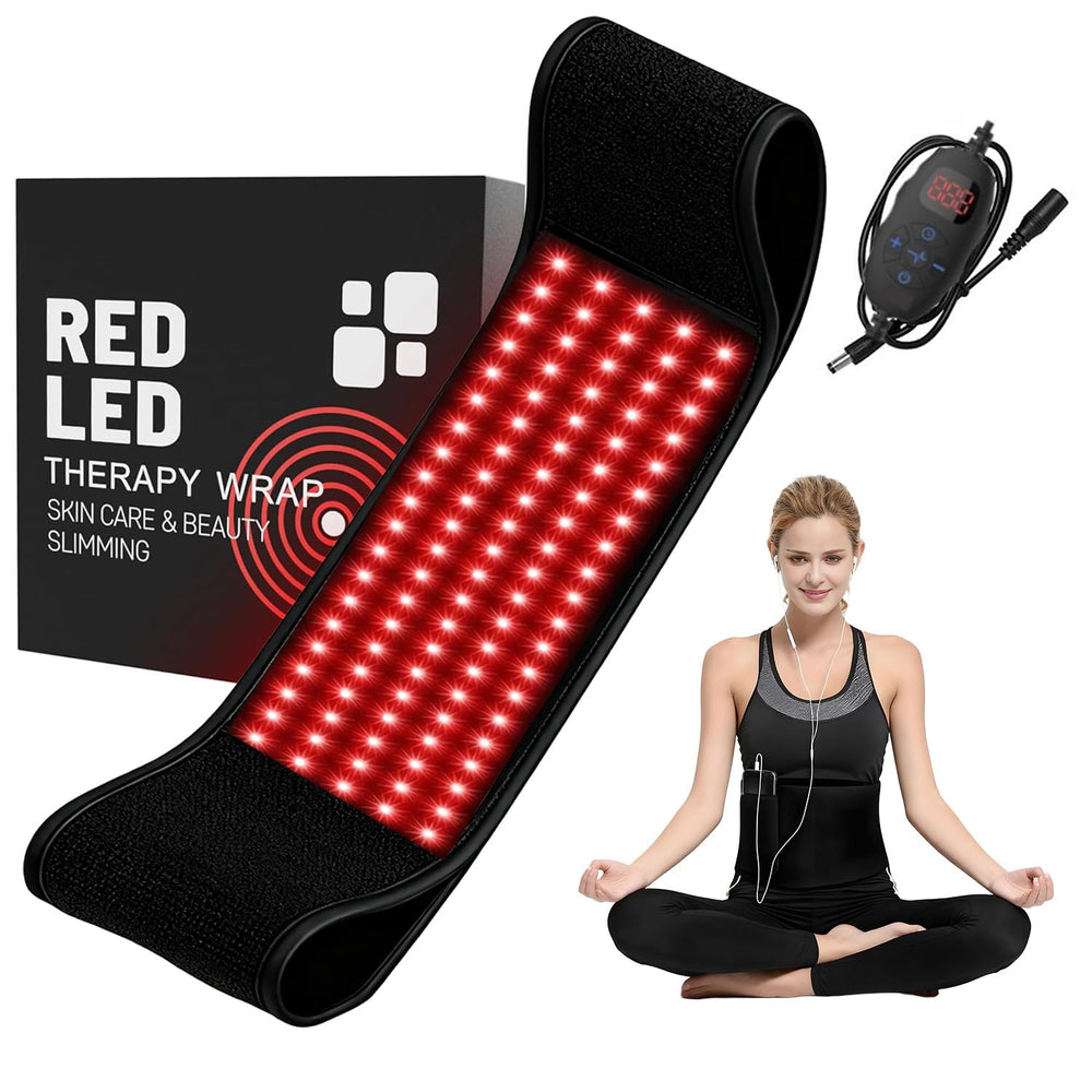 Tizwis Red Light Therapy Belt front view for calming muscle relaxation.