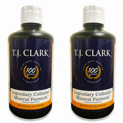 T.J. Clark Legendary bottle pour showing easy liquid mineral administration for daily use