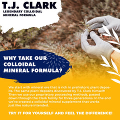 T.J. Clark Legendary Mineral glass with liquid mix for versatile use