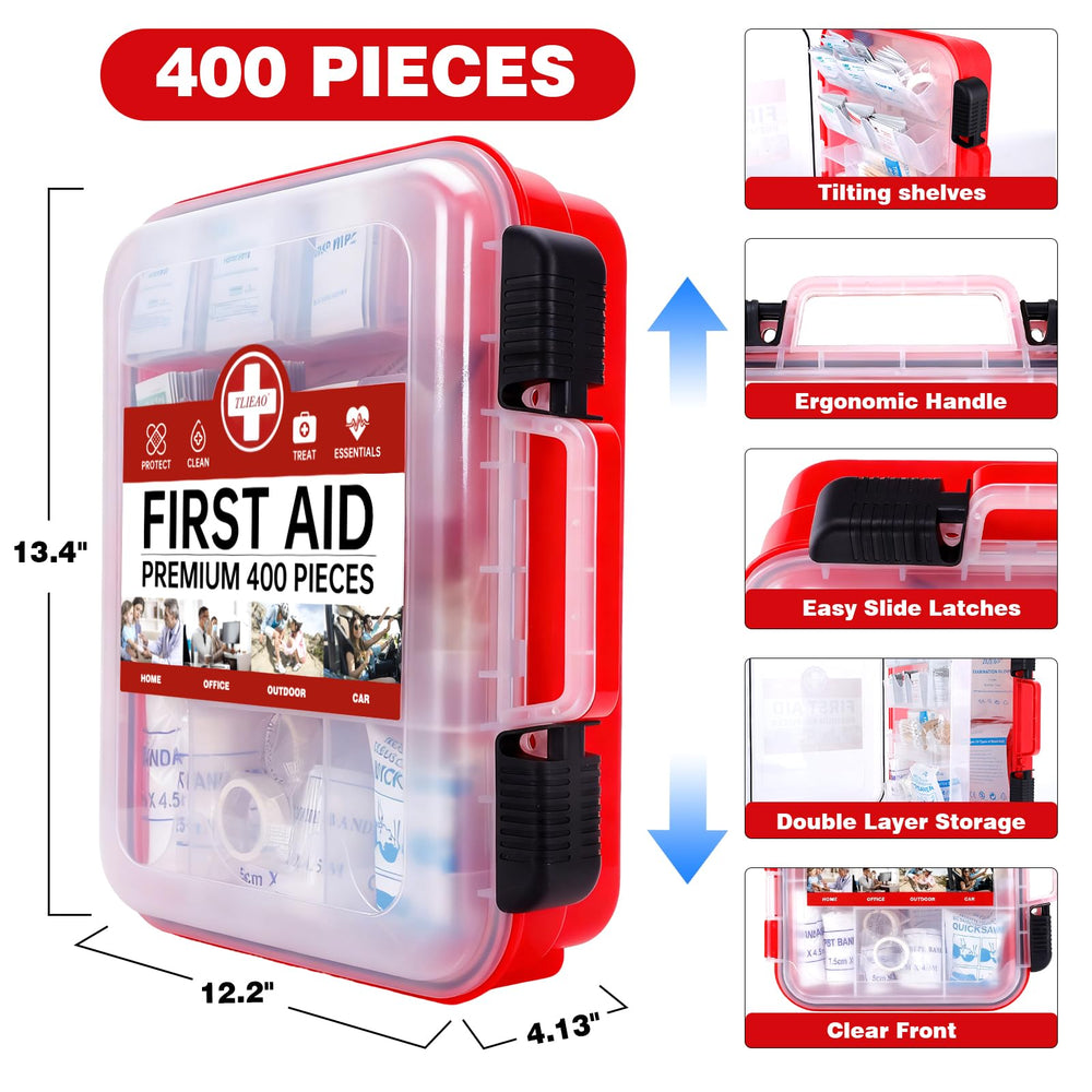 TLIEAO durable plastic outer case with secure latches for home or car.