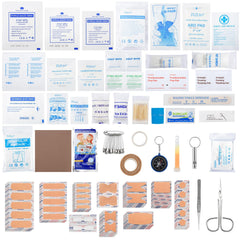 TLIEAO first aid kit compartments with labels for easy locating during emergencies.