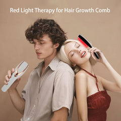 TMOSSO red-light therapy brush detangles while supporting scalp wellness.