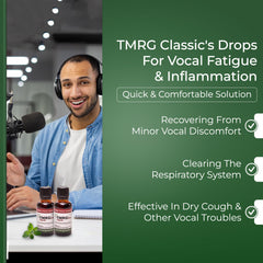 Studio-ready TMRG drops shown on a work surface.