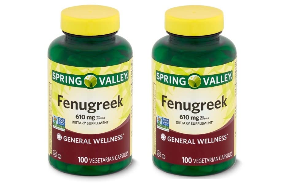 Toeah Spring Valley Fenugreek capsules front view for daily wellness support.