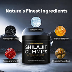 TOGOLIUN Primal Compound Shilajit Gummies featuring Manuka honey