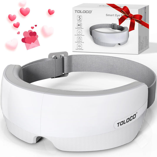 TOLOCO Eye Massager front view highlights sleek design for daily relaxation and eye comfort.