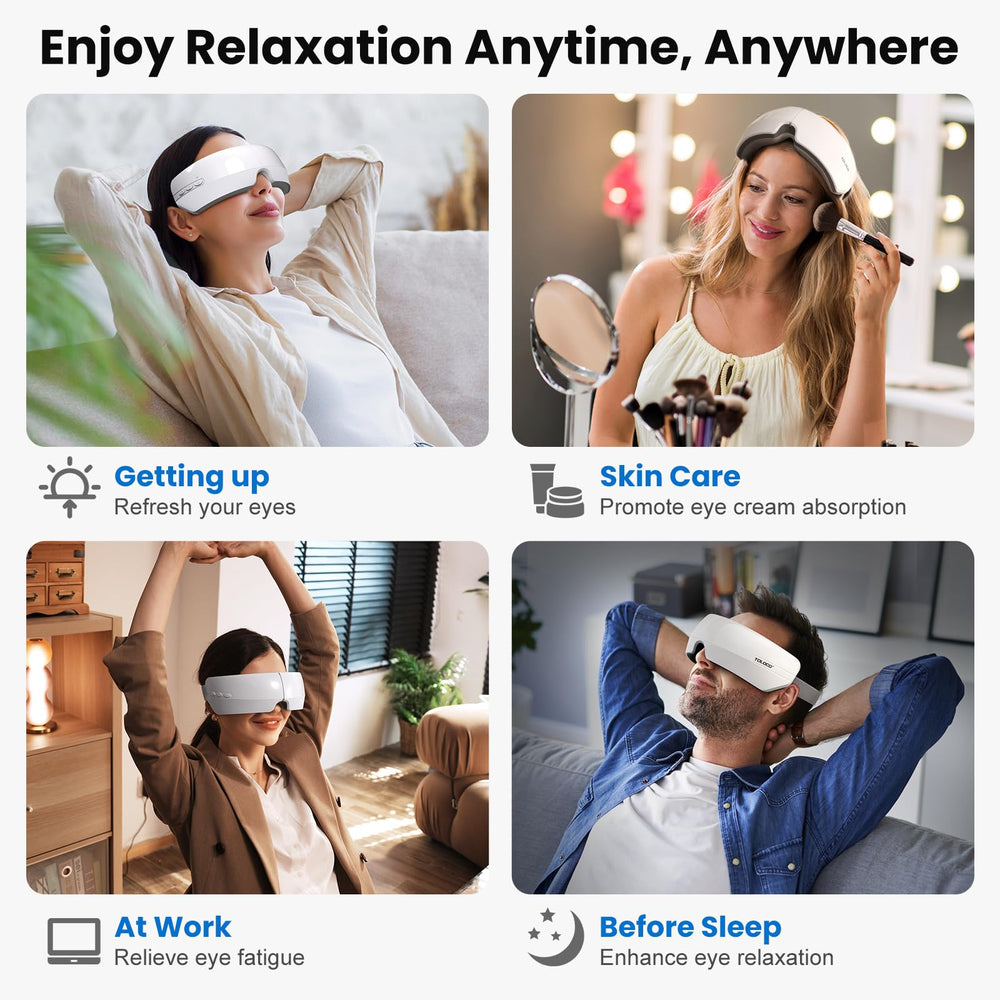 TOLOCO Eye Massager USB-C fast charging reduces downtime between sessions.