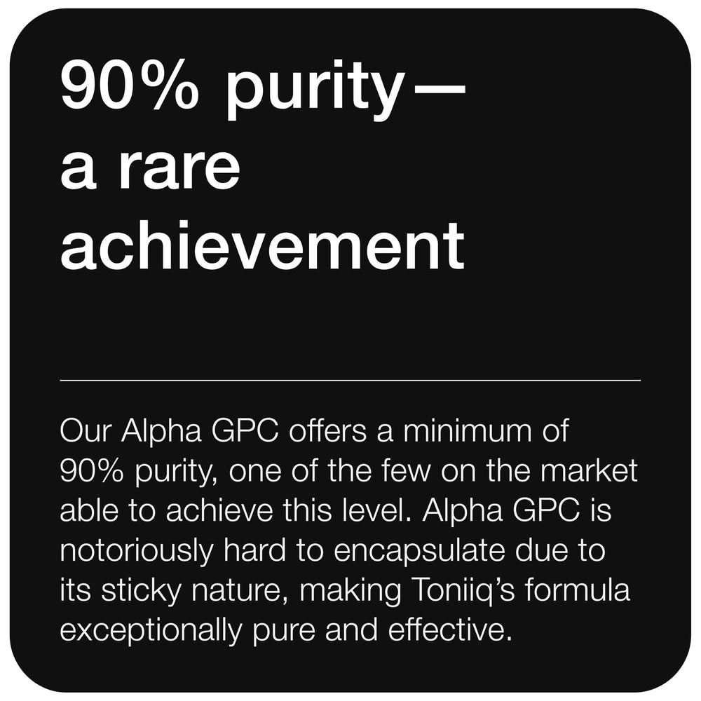 Toniiq Alpha GPC third-party lab certificate confirms independent quality testing