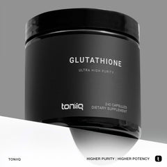 Toniiq Glutathione fermentation process visual emphasizing non-GMO method